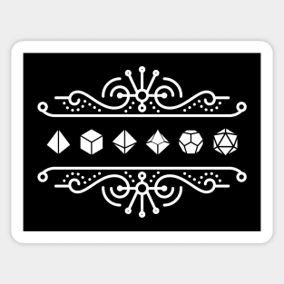 Ornamental Dice Set of Necromancer Tabletop RPG Gaming Sticker